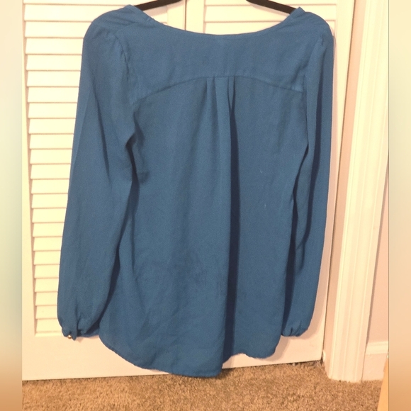 XHILIRATION WOMENS PETITE BOHO BLOUSE SIZE SMALL NWOT - Picture 2 of 4